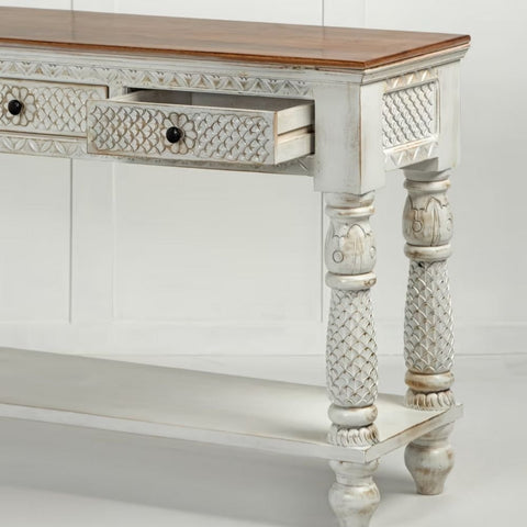 Handcrafted Solid Wood Console Table | Heritage Entryway Furniture – Oakvello