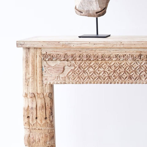 Solid Mango Wood Console Table | Slim Entryway & Hallway Furniture – Oakvello