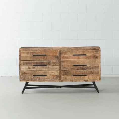 Solid Mango Wood Dresser | Bedroom Storage Chest of Drawers – Oakvello