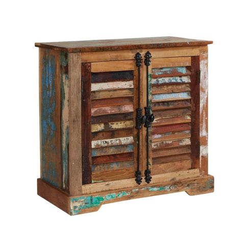 Reclaimed Boat Wood 2-Door Sideboard | Eco-Friendly Living Room Storage – Oakvello