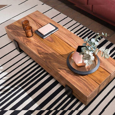 Solid Wood Coffee Table | Sturdy Hardwood Living Room Furniture – Oakvello