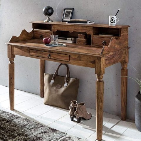 Jaipur Solid Wood Study Table with 3 Drawers | Home Office Writing Desk – Oakvello