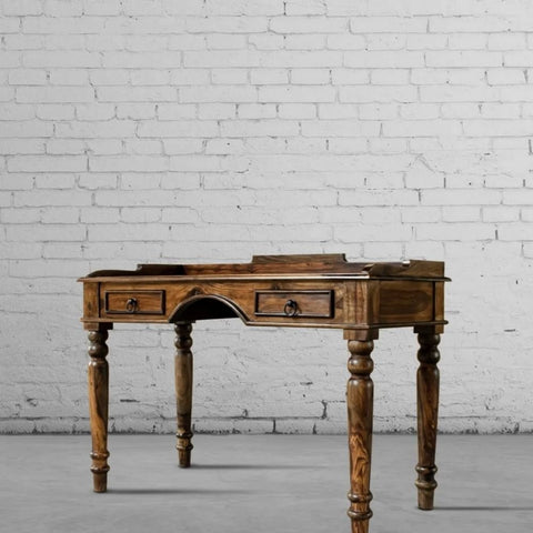 Solid Sheesham Wood Study Table | Home Office Writing Desk – Oakvello