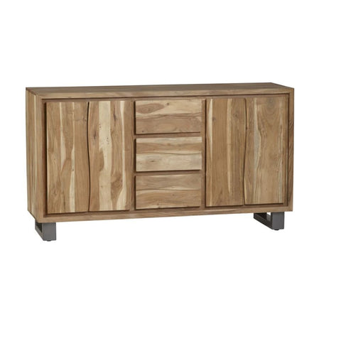 Natural Live Edge Extra Large Solid Wood Sideboard | Living Room Storage – Oakvello