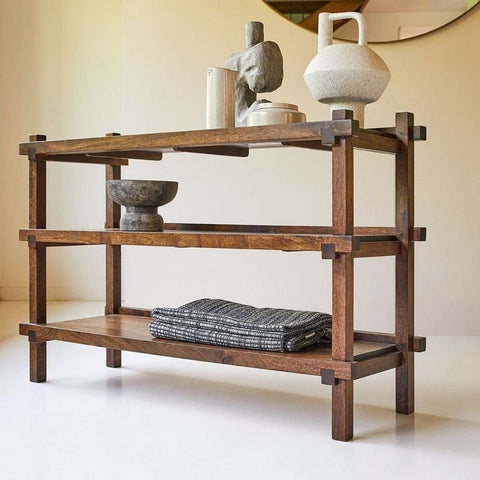 Solid Mango Wood Console Table | Entryway & Hallway Furniture – Oakvello