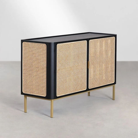 Enrick Solid Wood Sideboard | Living Room Storage Cabinet – Oakvello