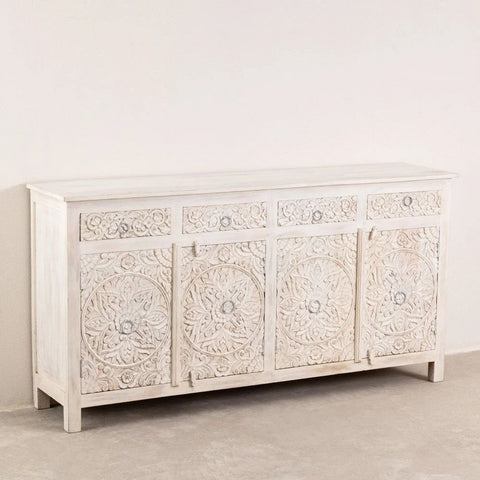 Wooden Sideboard with Drawers Dimma Style