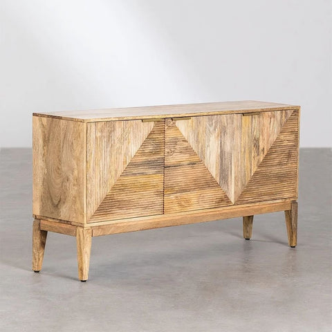 Baty Design Solid Mango Wood Sideboard | Living Room Storage – Oakvello