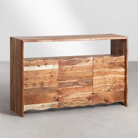 Yago Solid Acacia Wood Sideboard | Premium Living Room Storage Cabinet – Oakvello