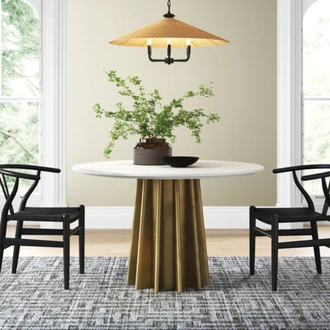 Solid Wood Round Dining Table | Natural Hardwood Kitchen Furniture – Oakvello