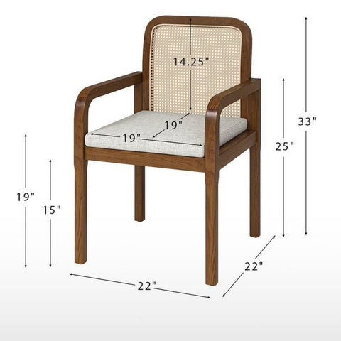 Modern Solid Wood Dining Chair with Removable Cushion | Kitchen Seating – Oakvello