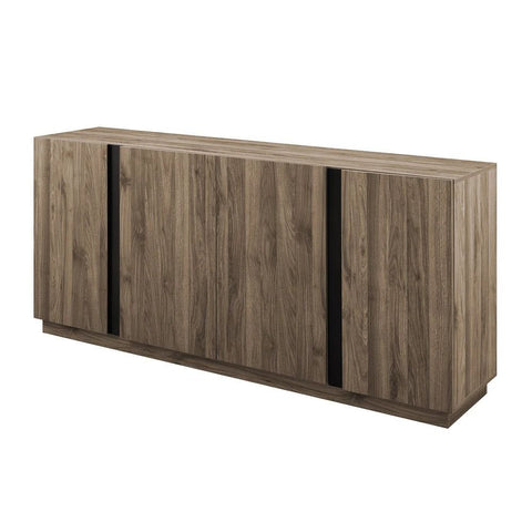 4-Door Solid Wood Sideboard | Spacious Living Room Storage Cabinet – Oakvello