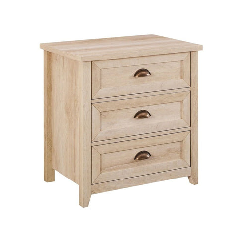 Solid Wood 3-Drawer Nightstand | Spacious Bedroom Bedside Table – Oakvello
