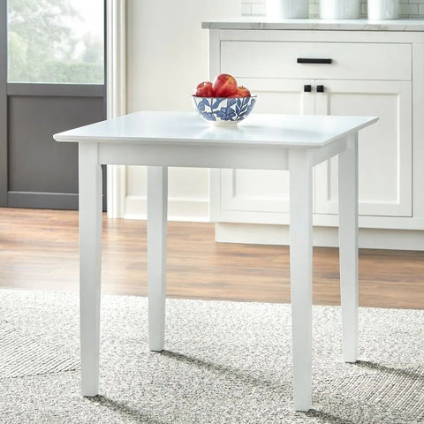 White Solid Wood Dining Table | Bright Kitchen & Dining Furniture – Oakvello