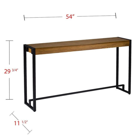 Modern Narrow Industrial Solid Wood Console Table | Entryway Furniture – Oakvello