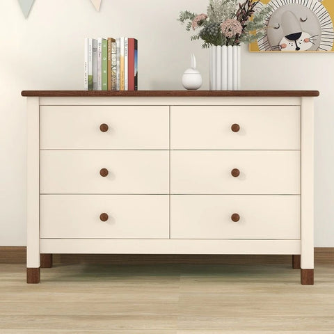 Solid Wood 6-Drawer Chest & Storage Cabinet | Bedroom Furniture – Oakvello