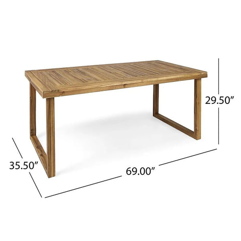 Sandblast Natural Solid Wood Dining Table | Textured Kitchen Furniture – Oakvello
