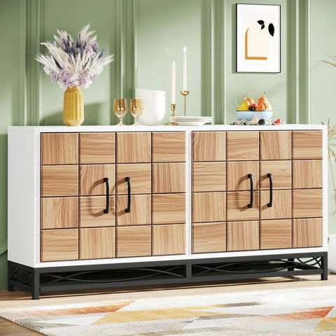 Solid Wood Living Room & Kitchen Cabinet | Versatile Storage Furniture – Oakvello