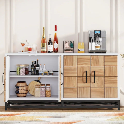 Solid Wood Living Room & Kitchen Cabinet | Versatile Storage Furniture – Oakvello
