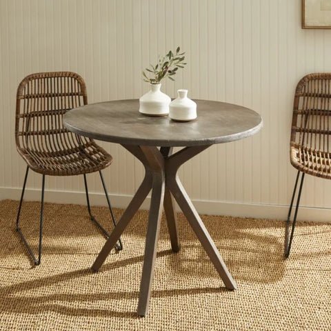 Brown Solid Wood Dining Table | Warm Hardwood Kitchen Furniture – Oakvello