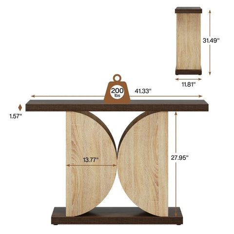 Narrow Solid Wood End & Sofa Table | Living Room Accent Furniture – Oakvello