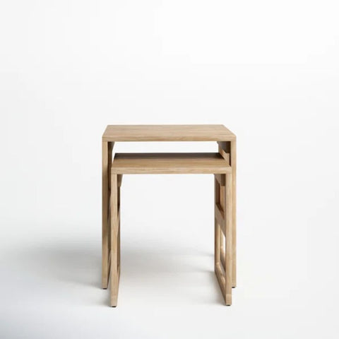 Solid Wood End Table with Storage | Living Room Accent Side Table – Oakvello
