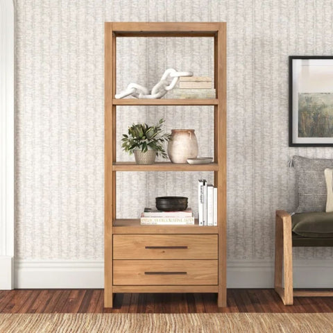 Solid Wood Standard Bookshelf | Living Room Display & Storage – Oakvello