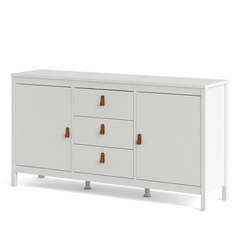 2-Door Sideboard with 3 Drawers | Solid Wood Storage Cabinet – Oakvello