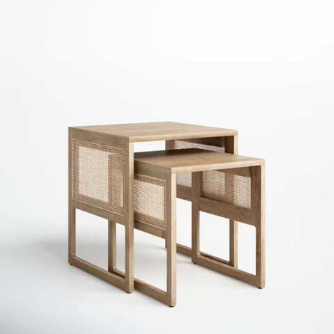 Solid Wood End Table with Storage | Living Room Accent Side Table – Oakvello