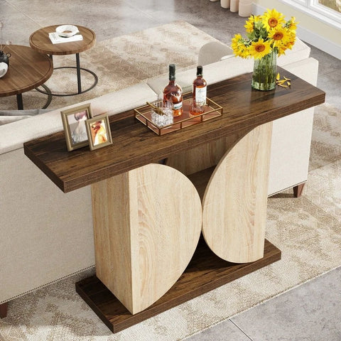Narrow Solid Wood End & Sofa Table | Living Room Accent Furniture – Oakvello