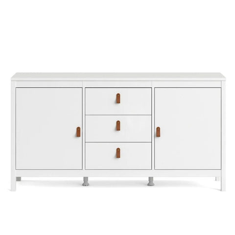 2-Door Sideboard with 3 Drawers | Solid Wood Storage Cabinet – Oakvello