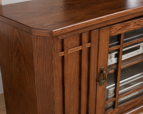 Solid Wood Corner TV Stand & Media Console | Living Room Storage – Oakvello