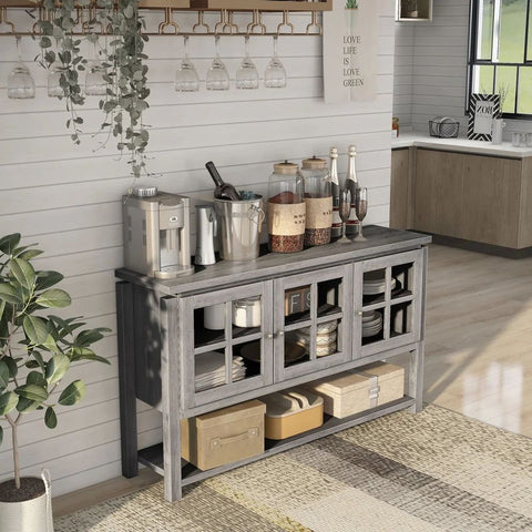 Modern Black Finish Solid Wood Cabinet | Contemporary Storage Furniture – Oakvello