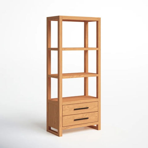 Solid Wood Standard Bookshelf | Living Room Display & Storage – Oakvello