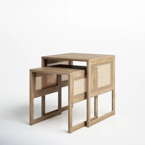 Solid Wood End Table with Storage | Living Room Accent Side Table – Oakvello