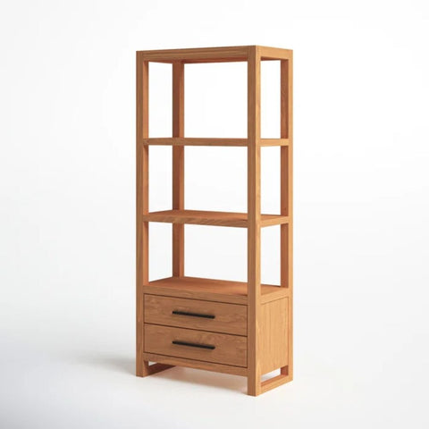 Solid Wood Standard Bookshelf | Living Room Display & Storage – Oakvello