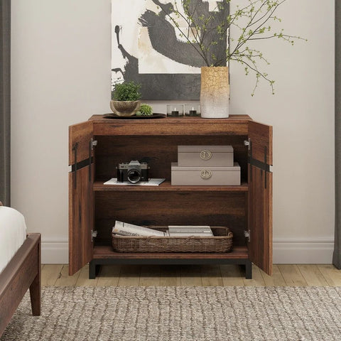 Modern Solid Wood Sideboard with Adjustable Shelf | Living Room Storage – Oakvello