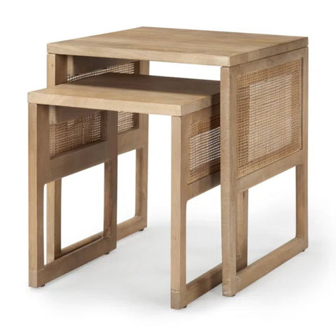 Solid Wood End Table with Storage | Living Room Accent Side Table – Oakvello