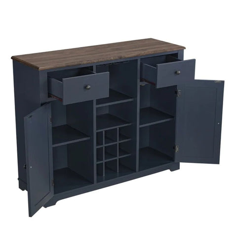 Solid Wood Wine Rack & Cabinet | Home Bar Storage Furniture – Oakvello