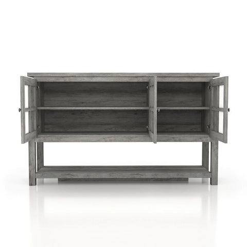 Modern Black Finish Solid Wood Cabinet | Contemporary Storage Furniture – Oakvello
