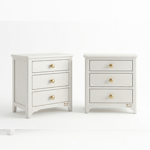 Caspian Solid Teak Wood Bedside Table | Premium Nightstand – Oakvello