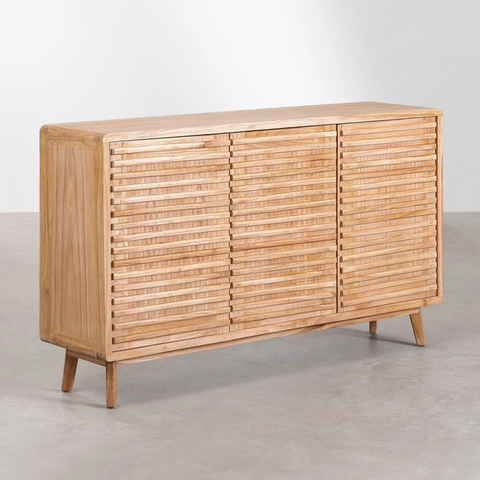 Deleyna Solid Wood Sideboard | Living Room Storage Cabinet – Oakvello