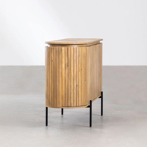 Analis Solid Mango Wood Sideboard | Living Room Storage Cabinet – Oakvello