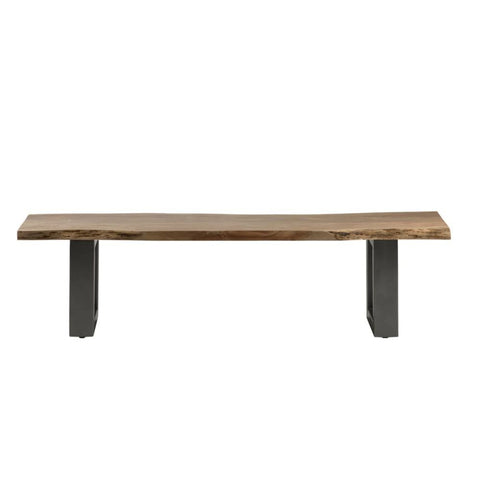 Jaipuri Natural Live Edge Large Dining Bench | Solid Wood Seating – Oakvello