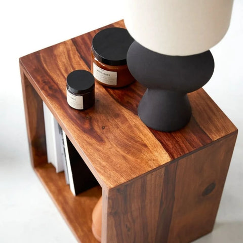 Solid Wood End Table | Living Room Accent Side Table – Oakvello