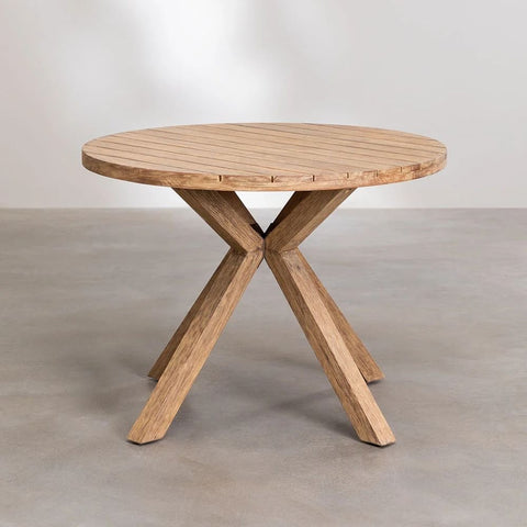 Naele Round Solid Wood Dining Table | Kitchen & Dining Furniture – Oakvello