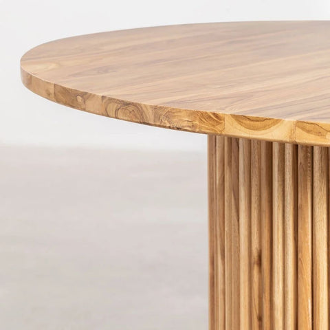 Round Dining Table in Teak Wood (Ø100 cm) Randall