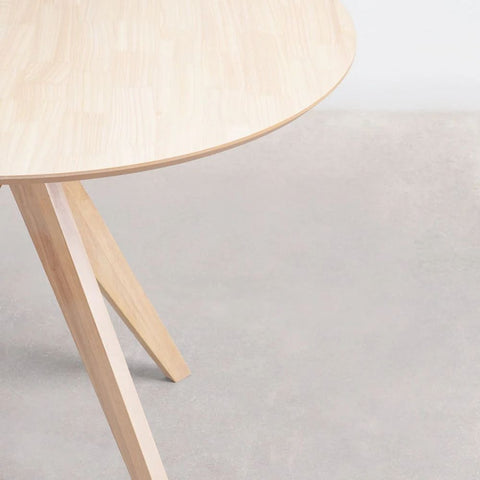 Sekiz 100cm Round Solid Wood Dining Table | Kitchen & Dining Room Furniture – Oakvello