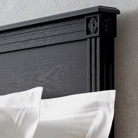 Dark Solid Wood Bed | Rich Finish Premium Bedroom Furniture – Oakvello