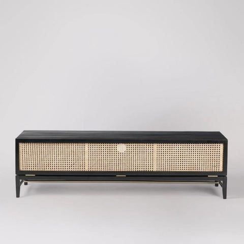Solid Acacia Wood TV Stand | Media Console & Living Room Storage – Oakvello